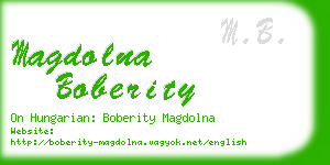 magdolna boberity business card